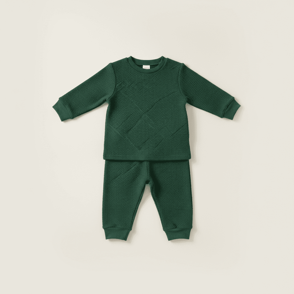 Waffle Knit Two-Piece Set