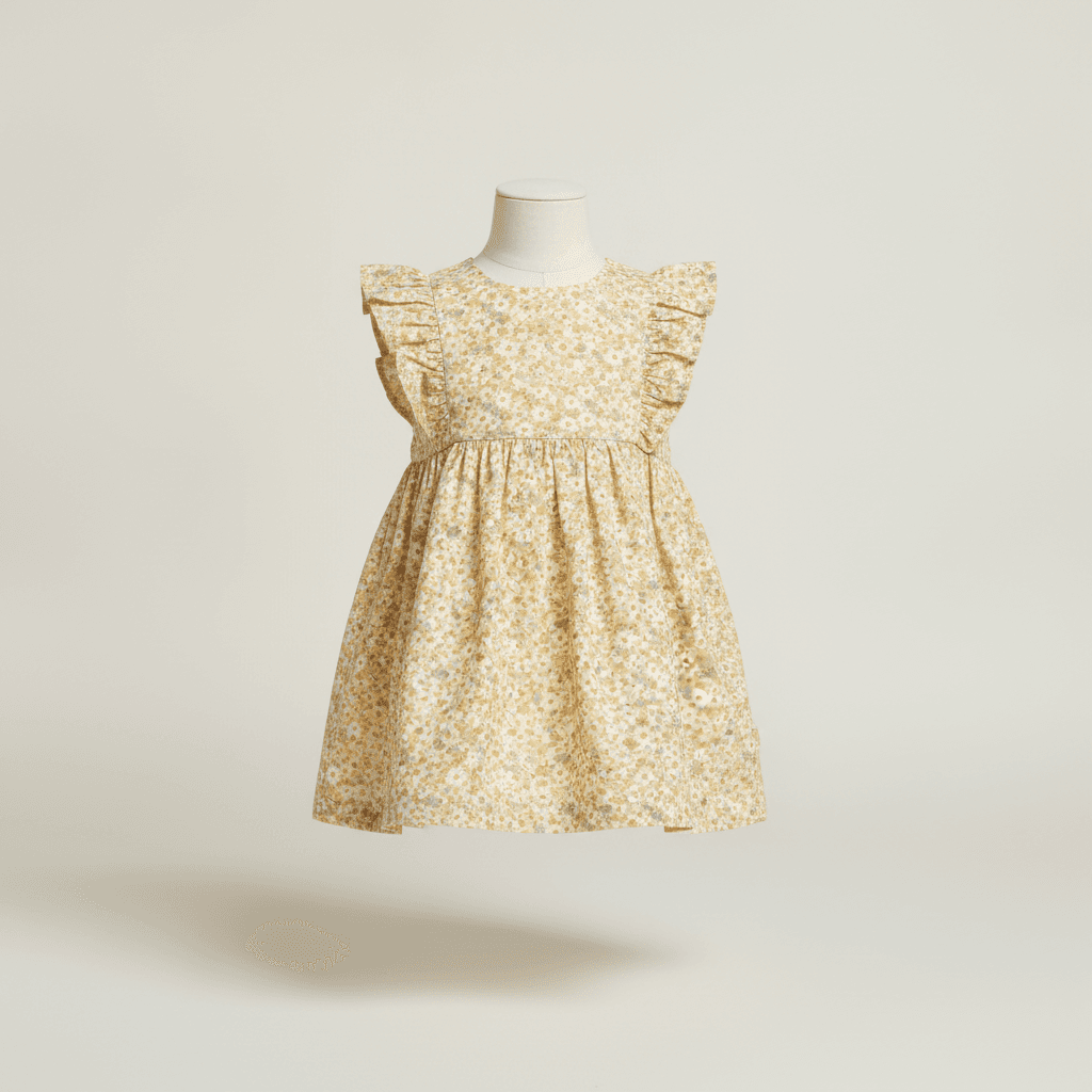 Frill-Sleeve Summer Dress