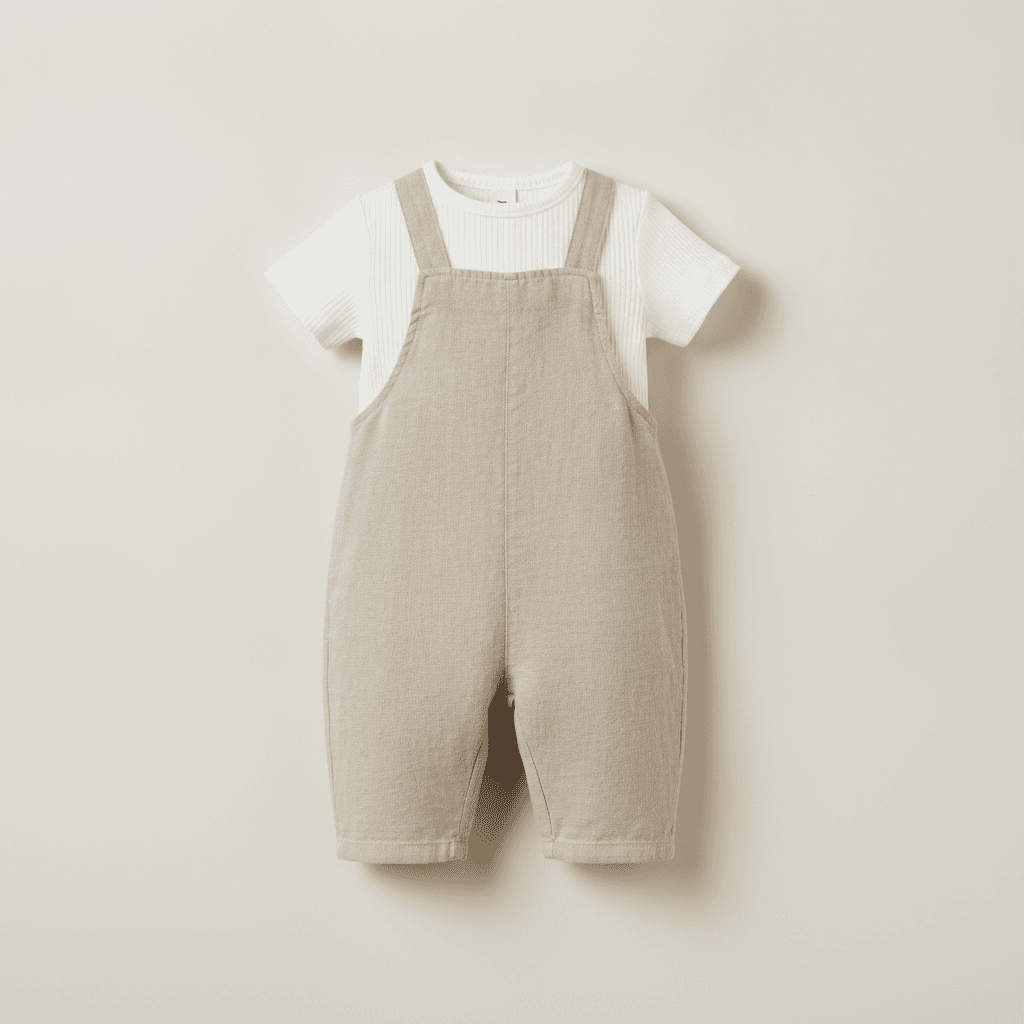 Linen Dungaree Set